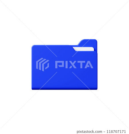 3DCG|藍色閉合資料夾 3DCG|藍色閉合資料夾 118707171