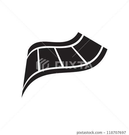 Film reel icon logo design template isolated illustration 118707697