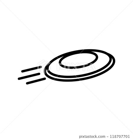 Frisbee icon logo design template isolated illustration Frisbee icon logo design template isolated illustration 118707701