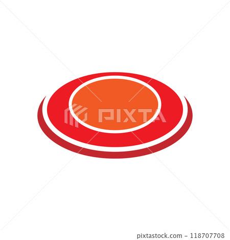 Frisbee icon logo design template isolated illustration 118707708