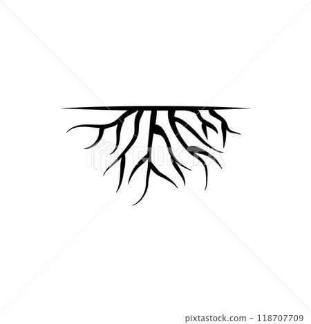 Root icon logo design template isolated illustration 118707709