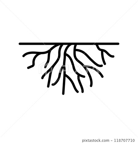 Root icon logo design template isolated illustration 118707710