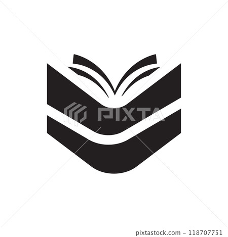 Open book icon logo design template isolated illustration 118707751