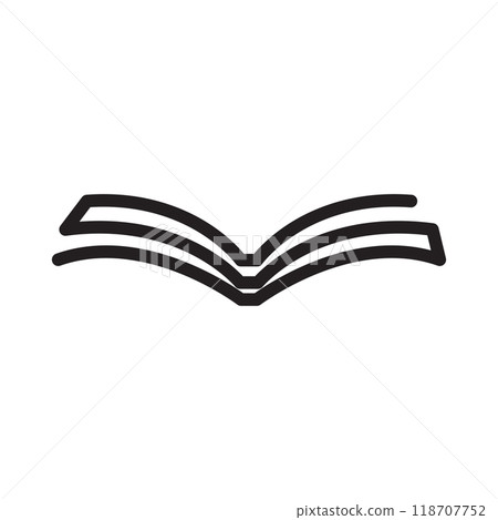 Open book icon logo design template isolated illustration 118707752