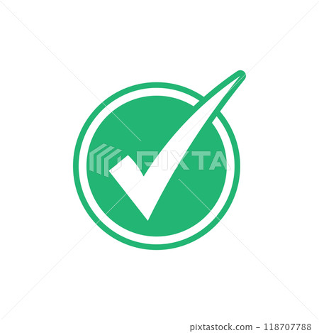 Checkmark icon logo design template isolated illustration 118707788