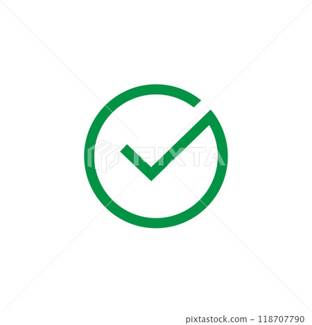 Checkmark icon logo design template isolated illustration 118707790