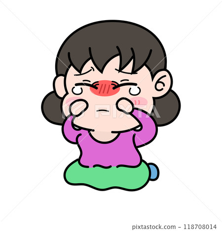 Crying girl 118708014