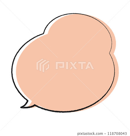 手寫的語音泡棉柔和的顏色橙色 手寫的語音泡棉柔和的顏色橙色 118708043