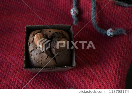 Brownie and scarf 118708174