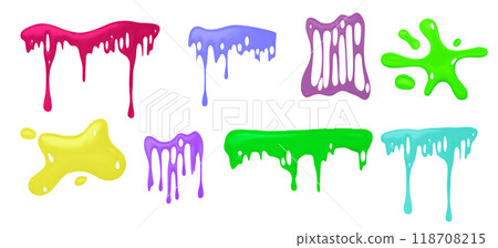 Liquid green slime. Halloween goo mucus texture 118708215