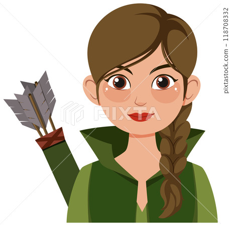 Female Elf Archer Illustration 118708332