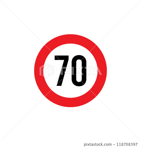 speed limit sign icon vector 118708397