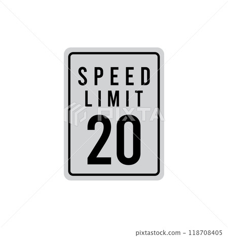 speed limit sign icon vector speed limit sign icon vector 118708405
