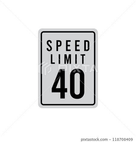 speed limit sign icon vector speed limit sign icon vector 118708409