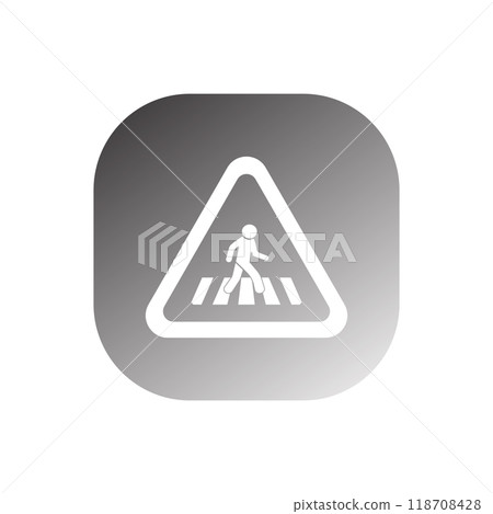 zebra crossing icon vector 118708428