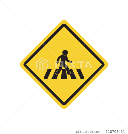 zebra crossing icon vector 118708431