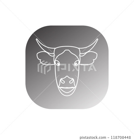 cow head icon vector cow head icon vector 118708448