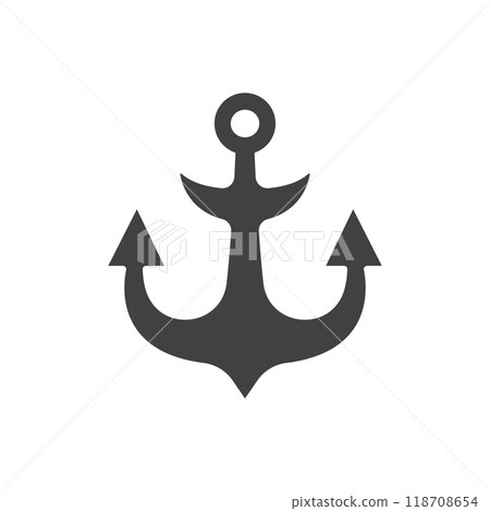 anchor icon vector 118708654