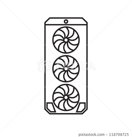 pc case icon vector 118708725