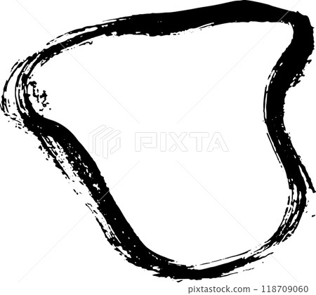 Ink Dry Brush Grunge Free Hand Oval Frame Ink Dry Brush Grunge Free Hand Oval Frame 118709060
