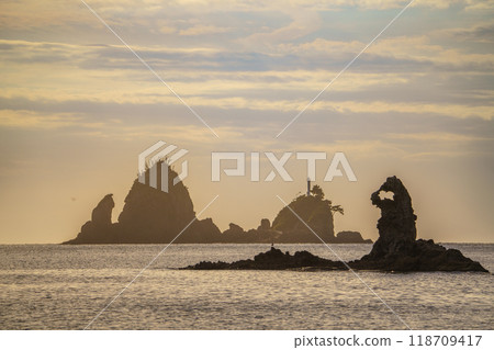 [Shizuoka Prefecture] Golden Otako Coast and the strangely shaped rocks of Meganeccho 118709417