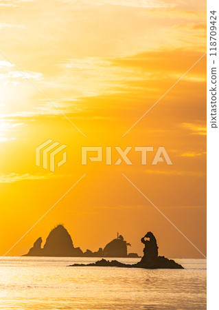 [Shizuoka Prefecture] Golden Otako Coast and the strangely shaped rocks of Meganeccho 118709424