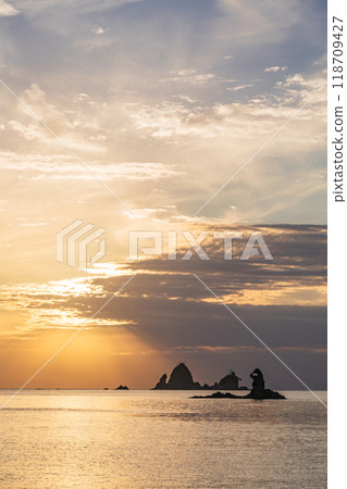[Shizuoka Prefecture] Golden Otako Coast and the strangely shaped rocks of Meganeccho 118709427