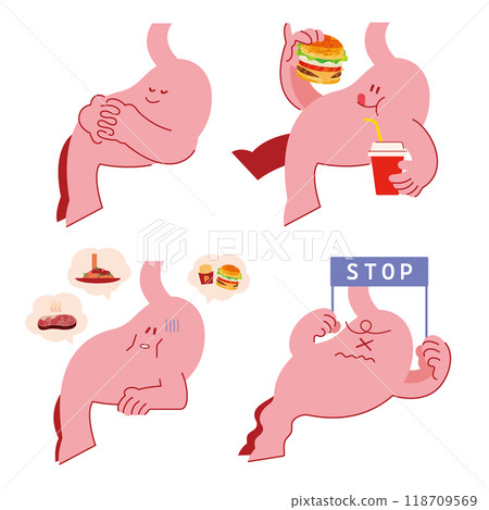 各種胃部狀況 健康 飢餓 胃部沉重 胃痙攣 118709569