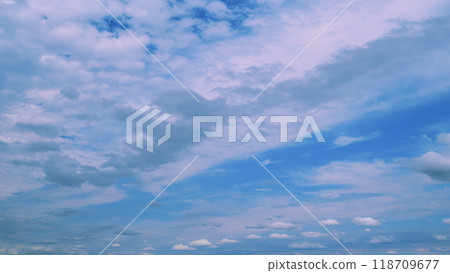 Colored Romantic Sky. Pink Clouds On Blue Sky. Sky Replacement. Beauty In Nature. Colored Romantic Sky. Pink Clouds On Blue Sky. Sky Replacement. Beauty In Nature. 118709677