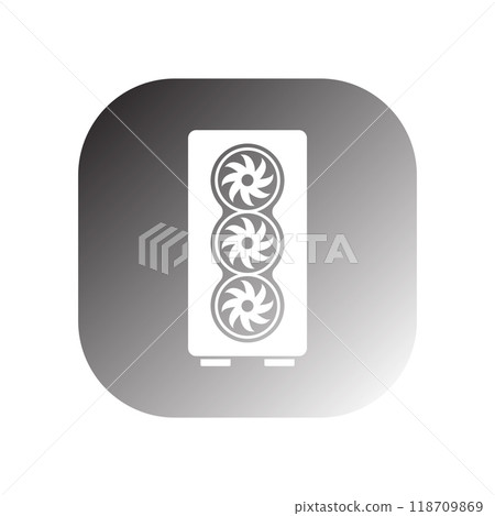 pc case icon vector 118709869