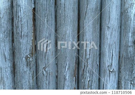 Gray-blue texture of an old wooden fence. Gray-blue texture of an old wooden fence. 118710506