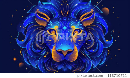 zodiac sign Leo. Leo is a zodiac astrological symbol. 3d illustration. 118710711