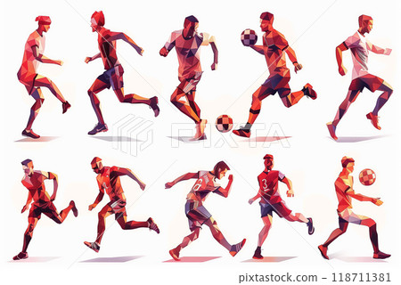 Dynamic Compilation of Athletes Displaying Various Sports Skills in an Artistic Style 118711381