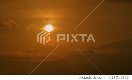 Beautiful And Peaceful Sunrise In Mountains. Landscape Colorful Sky At Sunrise. Timelapse. Beautiful And Peaceful Sunrise In Mountains. Landscape Colorful Sky At Sunrise. Timelapse. 118711592