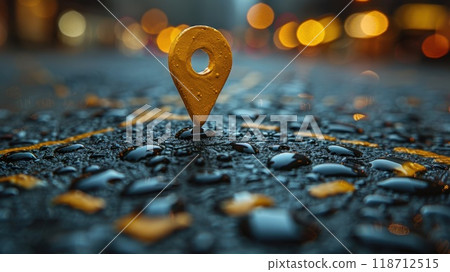 navigation on the map. My location is on the map. A point on the map 118712515