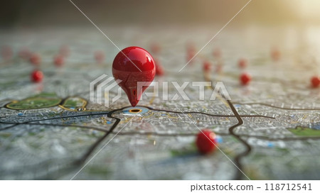 navigation on the map. My location is on the map. A point on the map 118712541