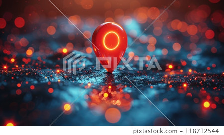 navigation on the map. My location is on the map. A point on the map 118712544