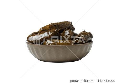 PNG,Dolma in a bowl, isolated on white background 118713000
