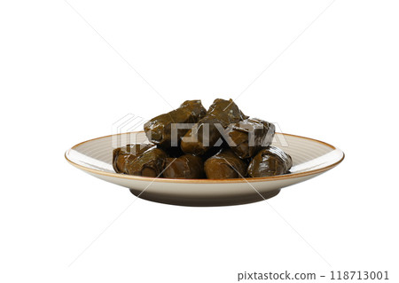PNG,Dolma in a bowl, isolated on white background 118713001