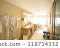 Tropical resort bathroom 118714332
