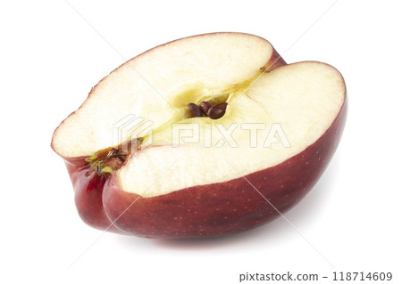 Red apple isolated on a white background 118714609
