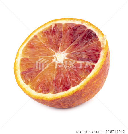 red blood orange and orange slices isolated on a white background red blood orange and orange slices isolated on a white background 118714642