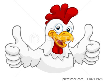 Chicken Cartoon Rooster Cockerel Character 118714928
