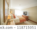 Tropical resort suite bedroom 118715051