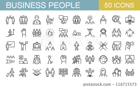 商人、上班族、商業圖示集 118715573