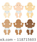 Illustration of babies of various races 118715603