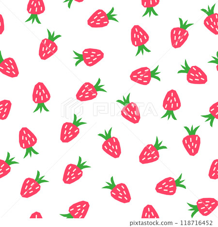 Vector seamless pattern with strawberries on a white background Vector seamless pattern with strawberries on a white background 118716452