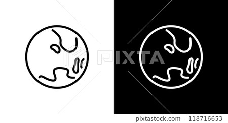 Mars simple line icon 118716653