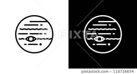 木星簡單線圖標 木星簡單線圖標 118716654