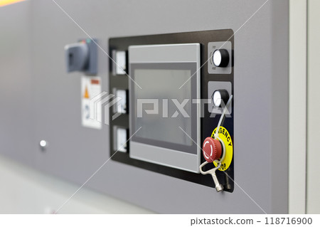 touch screen control panel of automated equipment touch screen control panel of automated equipment 118716900